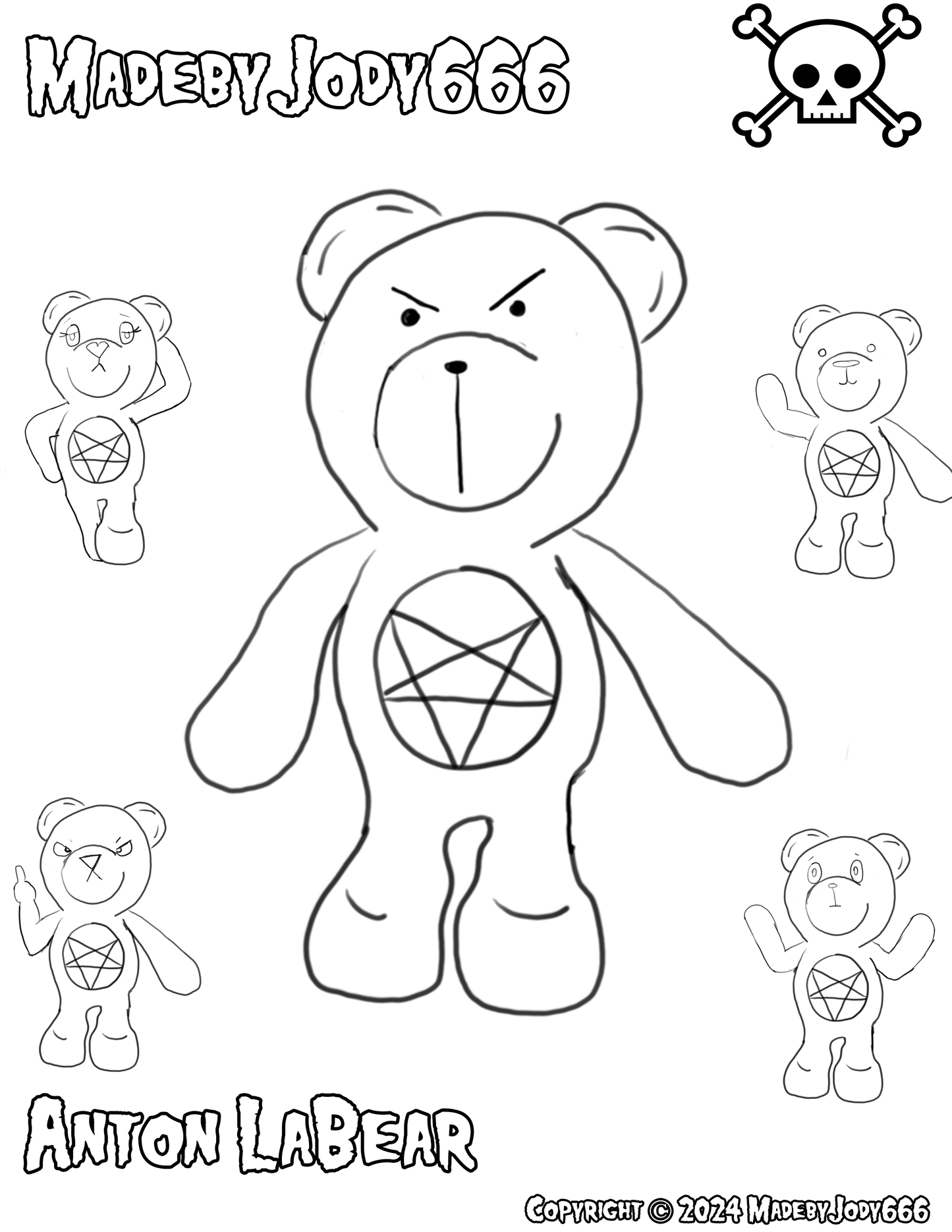 Anton LaBear Pattern + Coloring Page