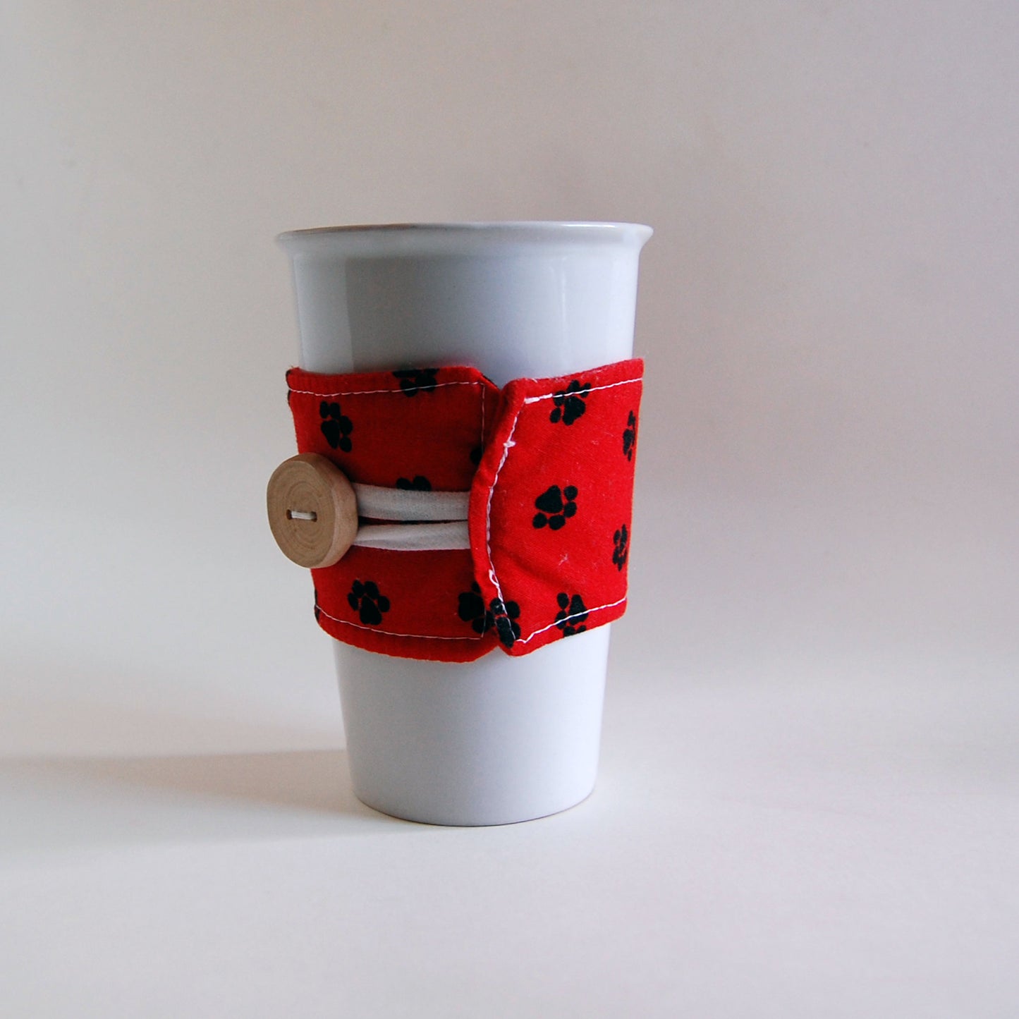 Paw Print Cotton Cup Sleeve