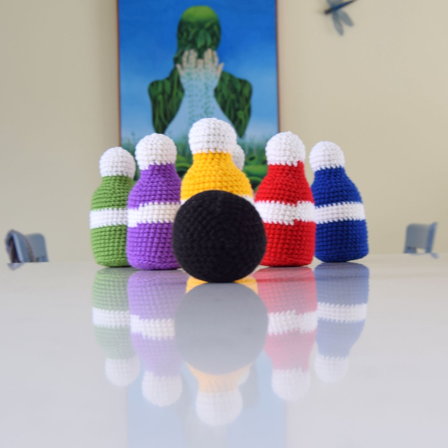 Rainbow Bowling Plush Set
