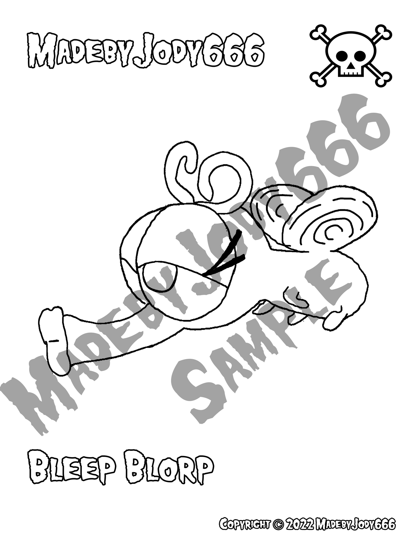 BleepBlorp Lovebug Crochet Pattern + Coloring Page