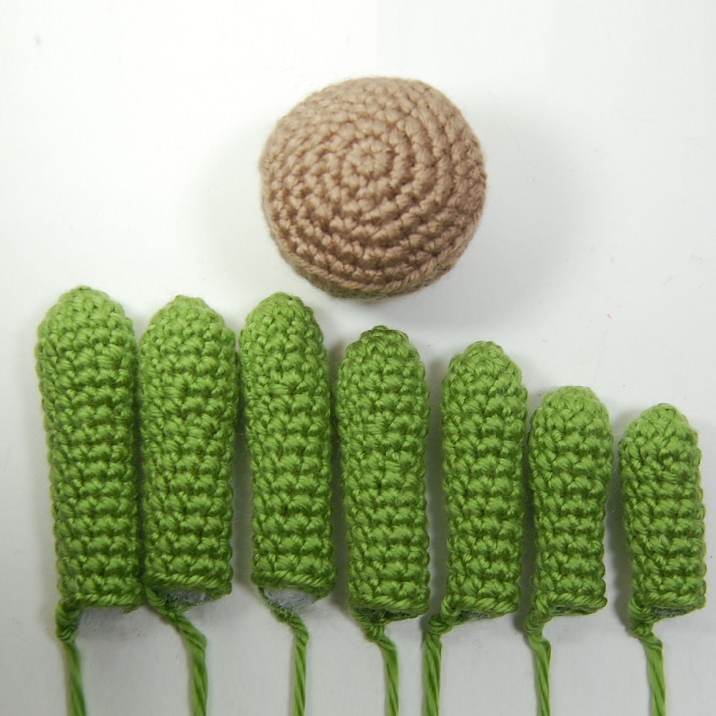 crochet pieces of cactus
