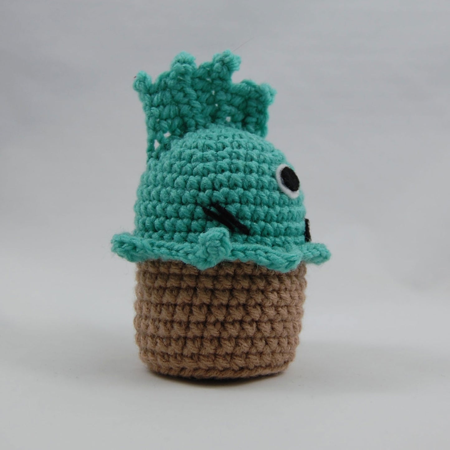 Fish Man Crochet Cupcake