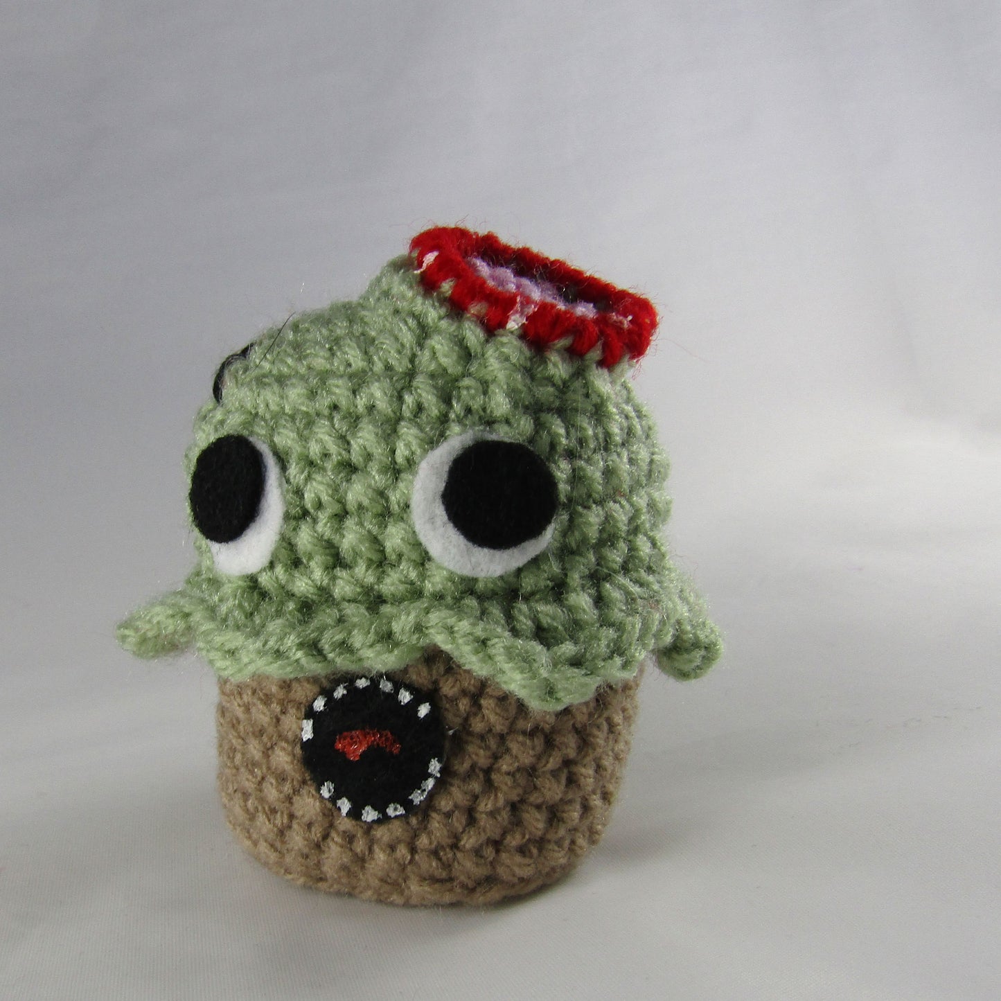 Head Bite Zombie Crochet Cupcake