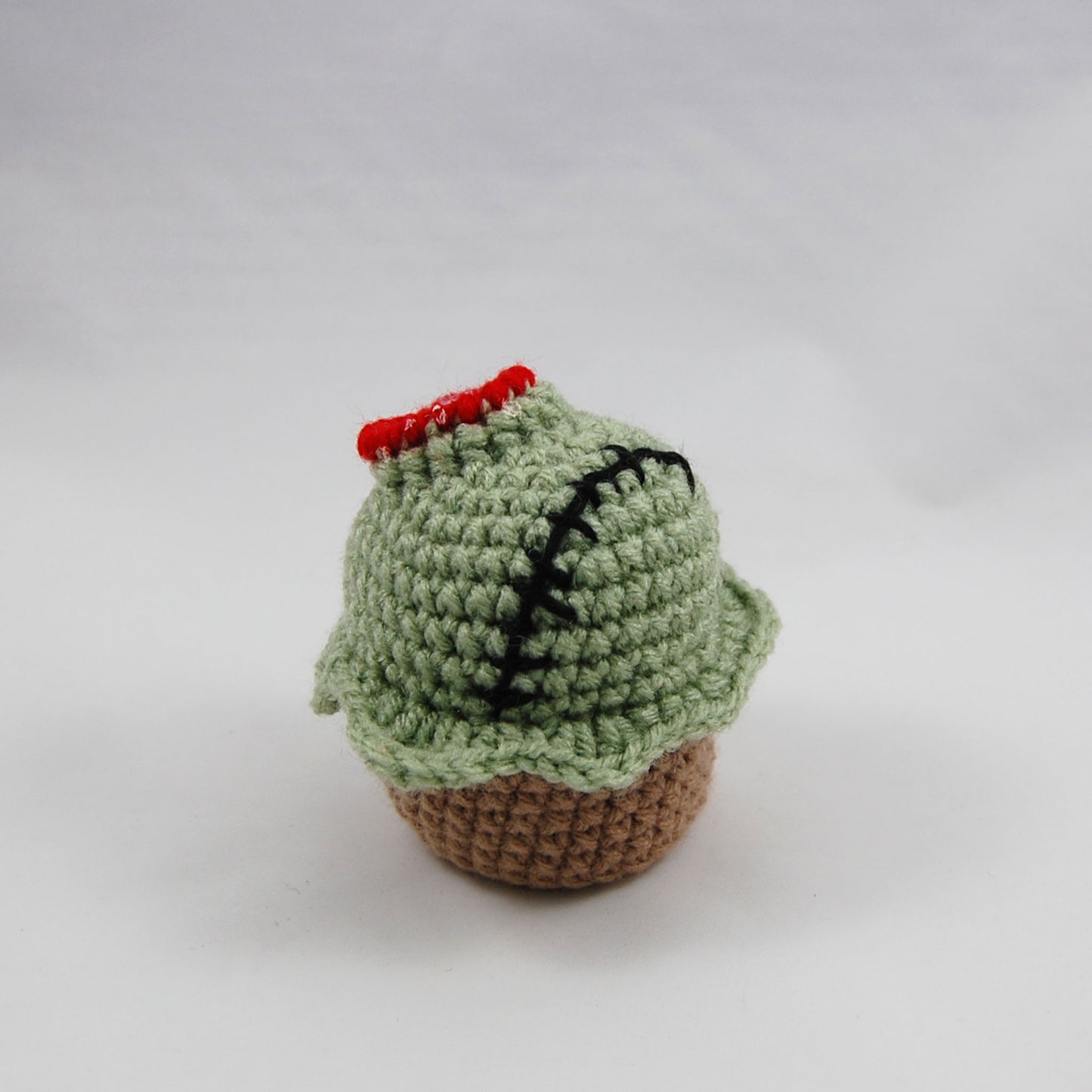 Head Bite Zombie Crochet Cupcake