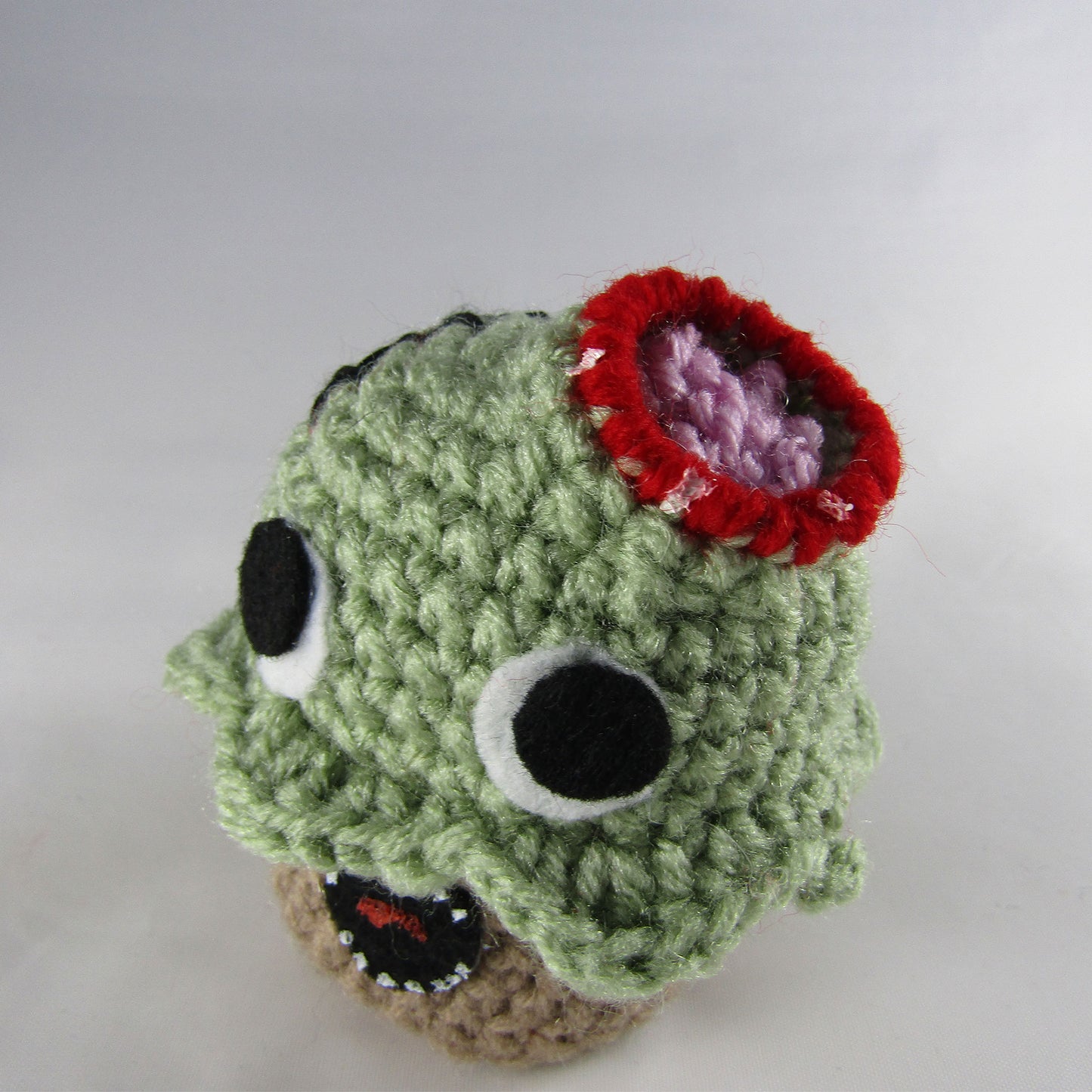 Head Bite Zombie Crochet Cupcake