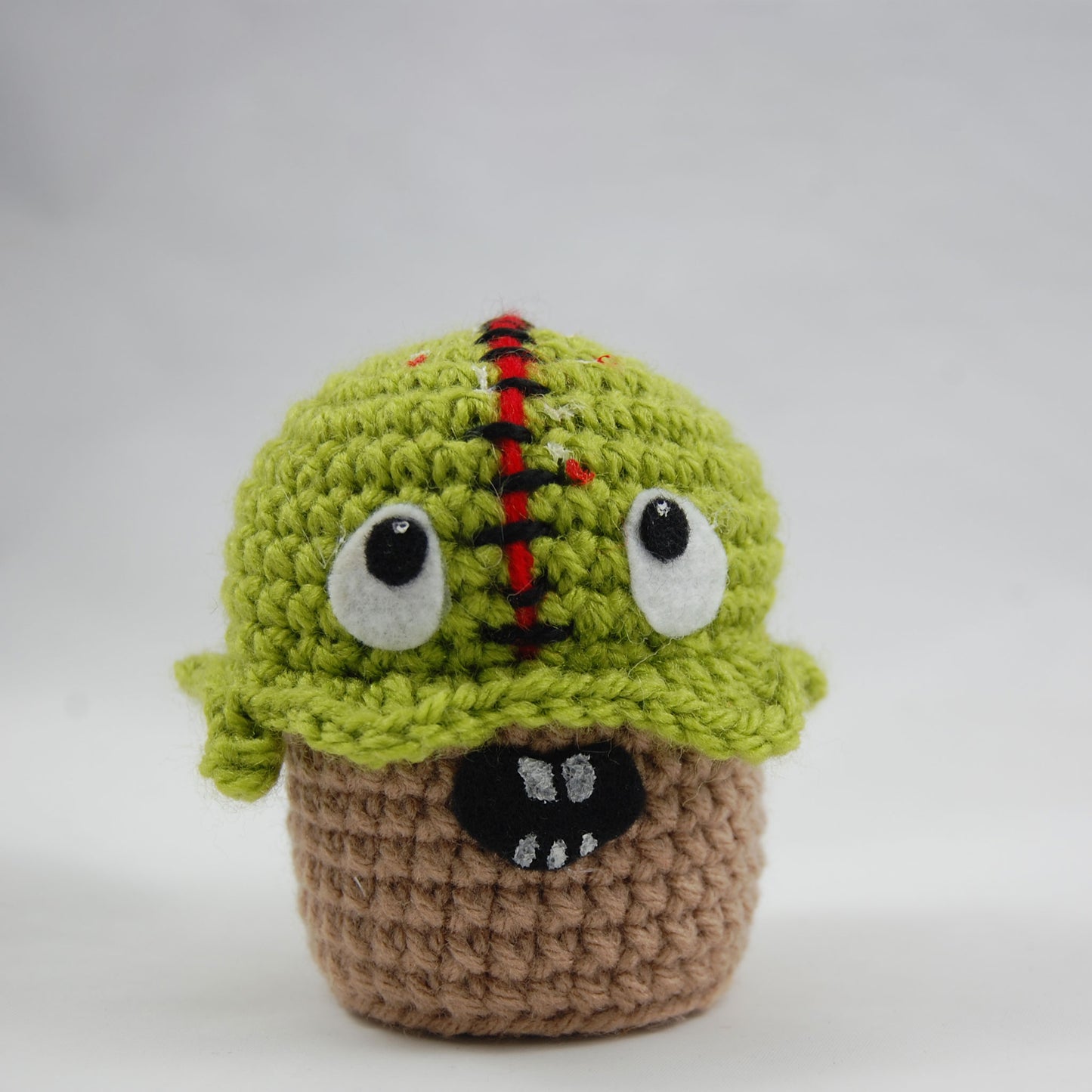 Splitting Headache Zombie Crochet Cupcake