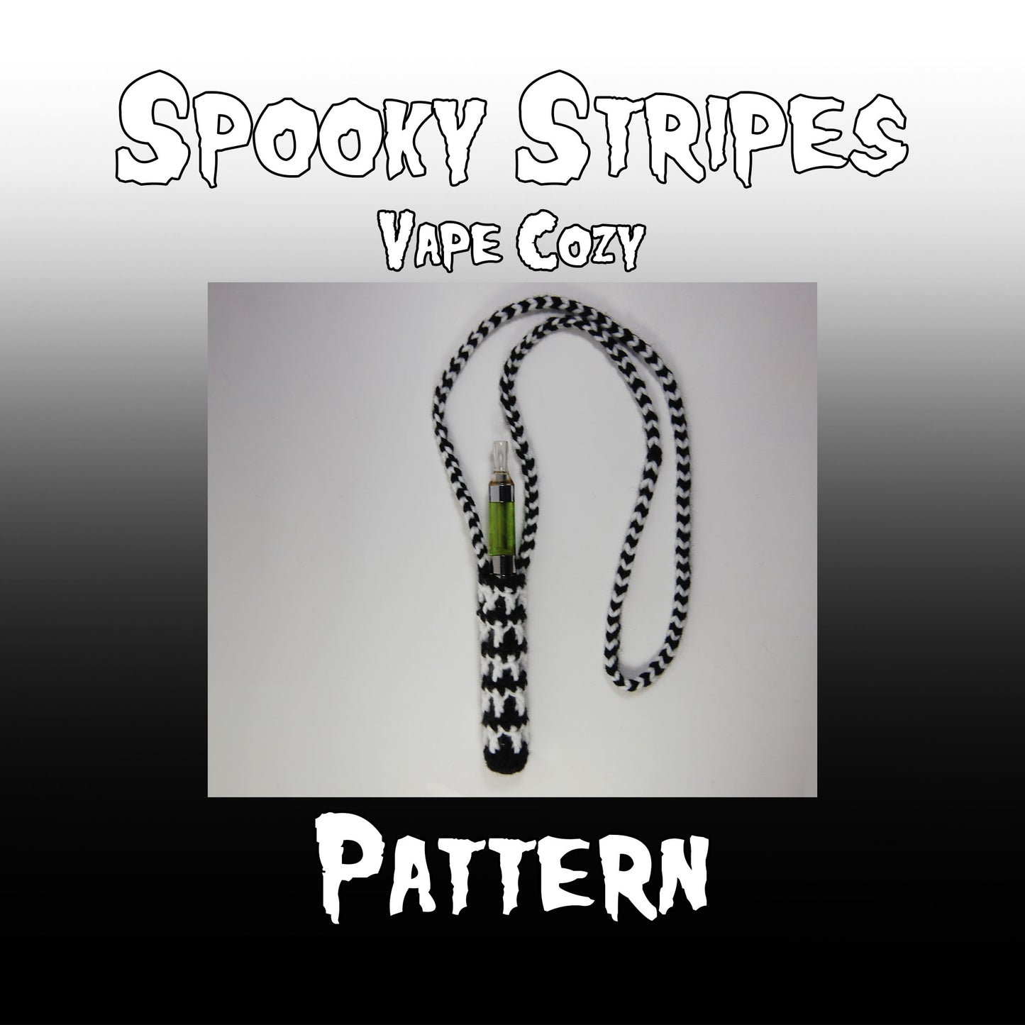 Spooky Stripes Vape Cozy Pattern