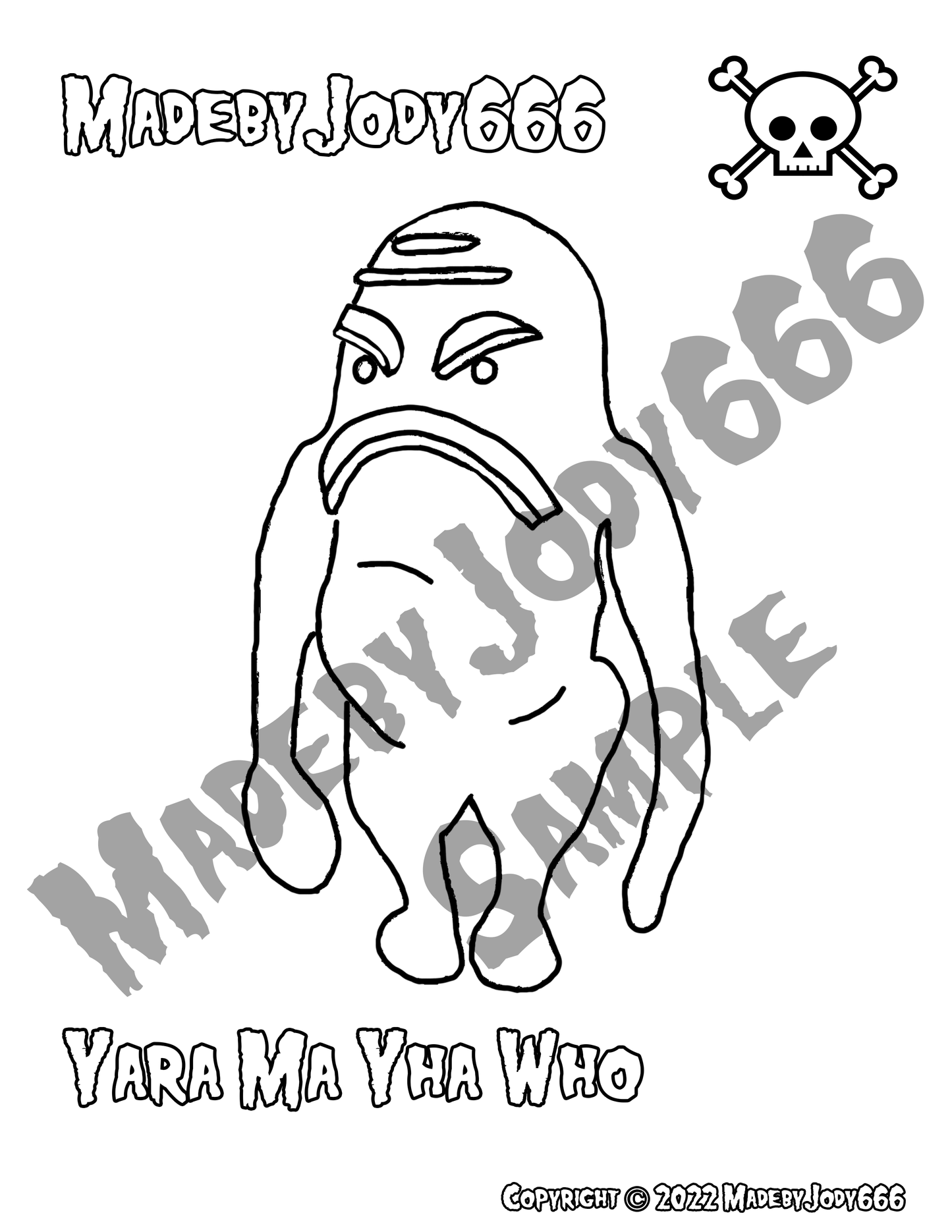 Yara ma yha who Pattern + Coloring Page