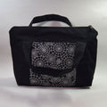 Black Spider Web Tote Bag with Zipper