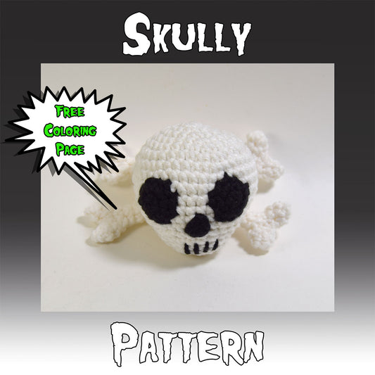 Skully Crochet Pattern + Coloring Page