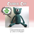 Cuddle Cat Pattern + Coloring Page