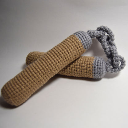 Nunchucks Crochet Pattern + Coloring Page