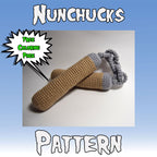 Nunchucks Crochet Pattern + Coloring Page