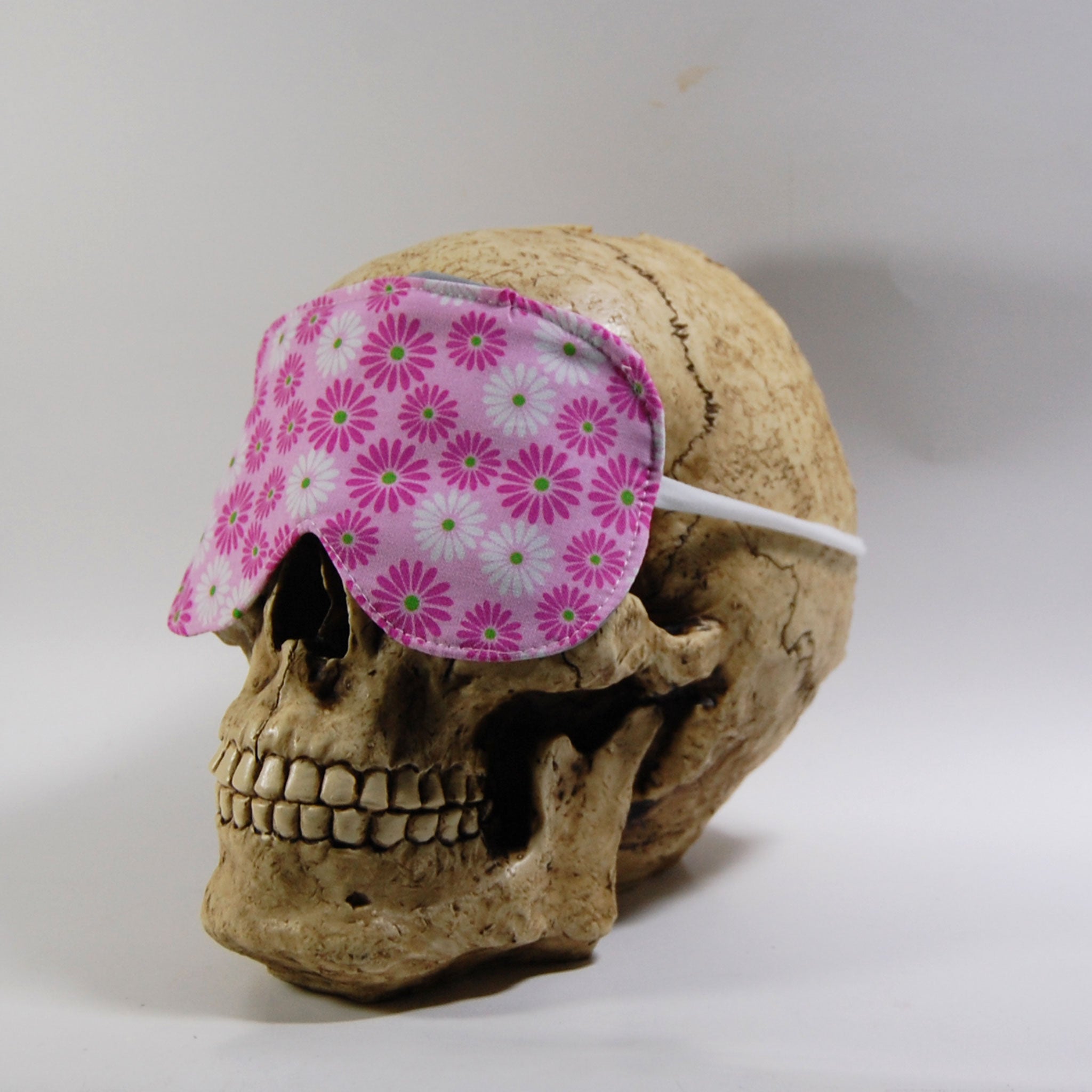 Pink Floral Eye Mask with Adjustable Strap