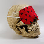 Red with Paw Prints Cotton Sleep Mask