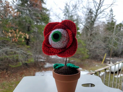 Eye Ball Rose Crochet Pattern