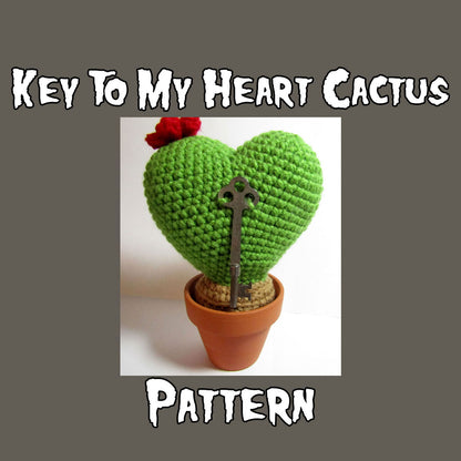 Key To My Heart Cactus Pattern