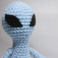 crochet alien close up