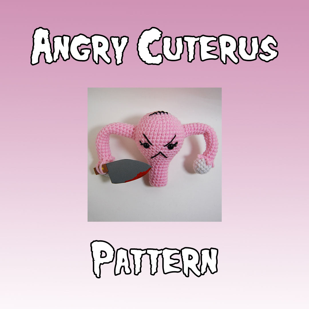 Angry Cuterus with Knife Crochet Pattern