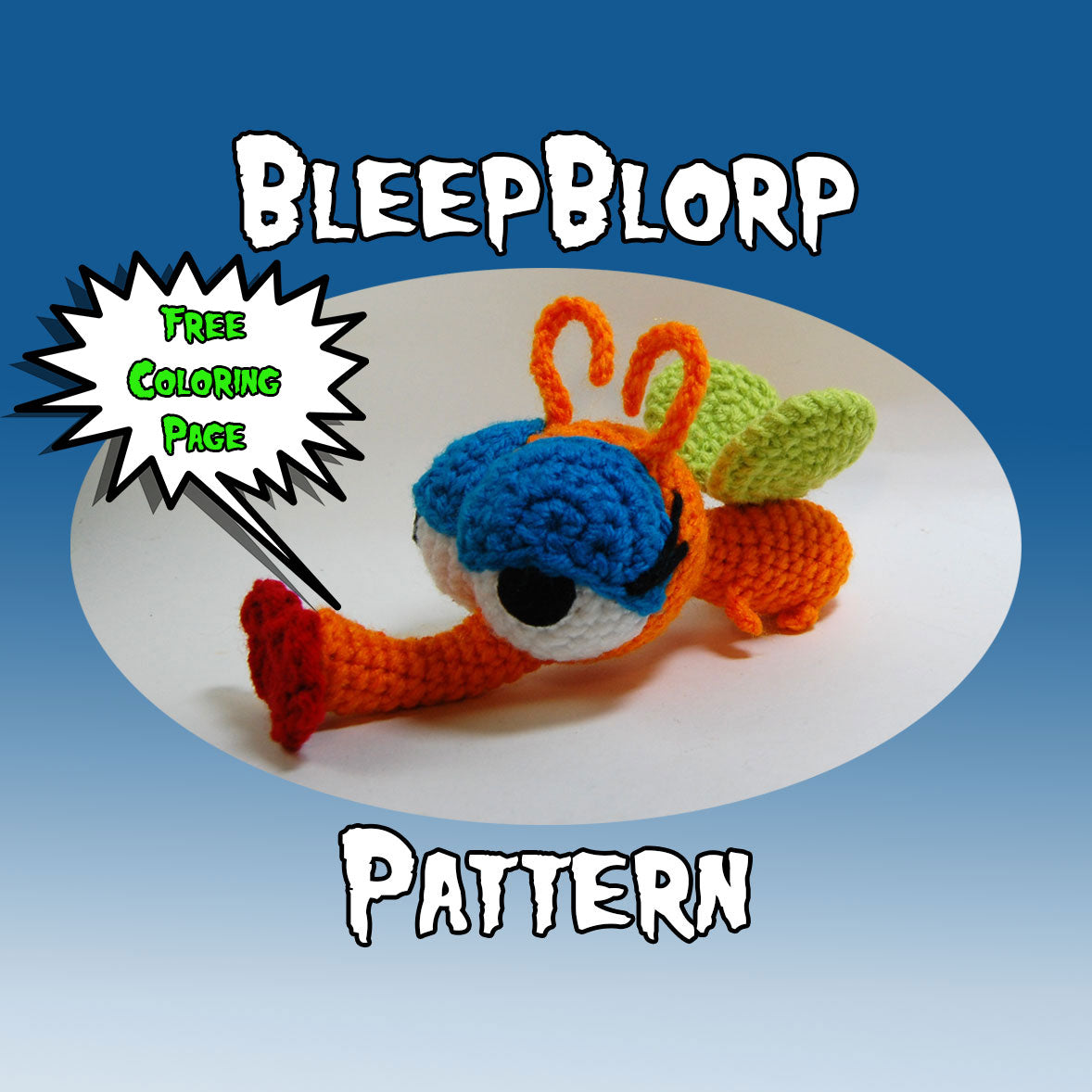BleepBlorp Lovebug Crochet Pattern + Coloring Page