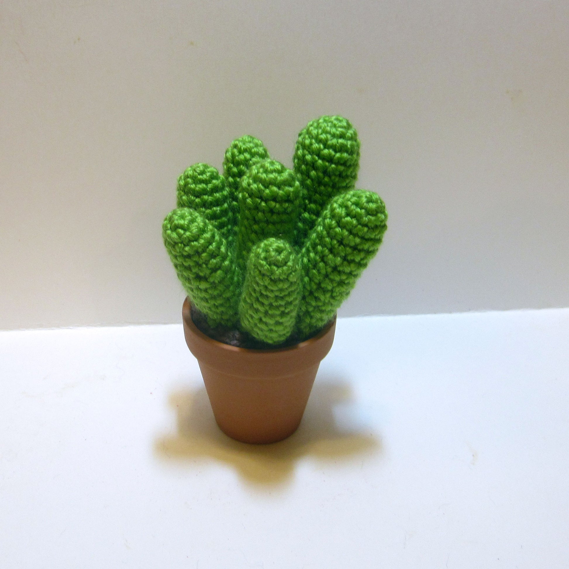 cactus in pot made of yarn