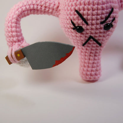 Angry Cuterus with Knife Crochet Pattern