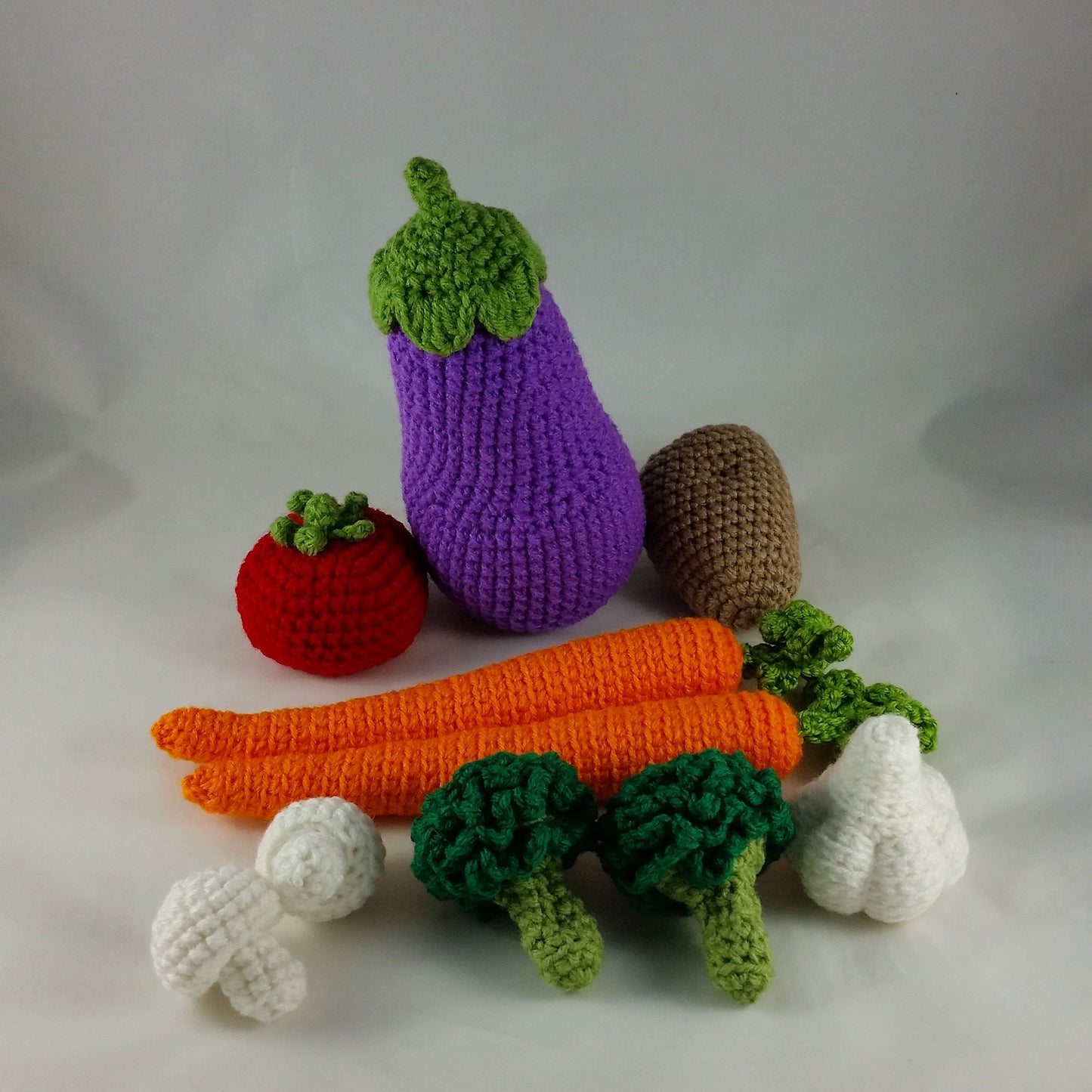 Eggplant Crochet Pattern+ Coloring Page