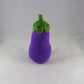 Eggplant Crochet Pattern+ Coloring Page