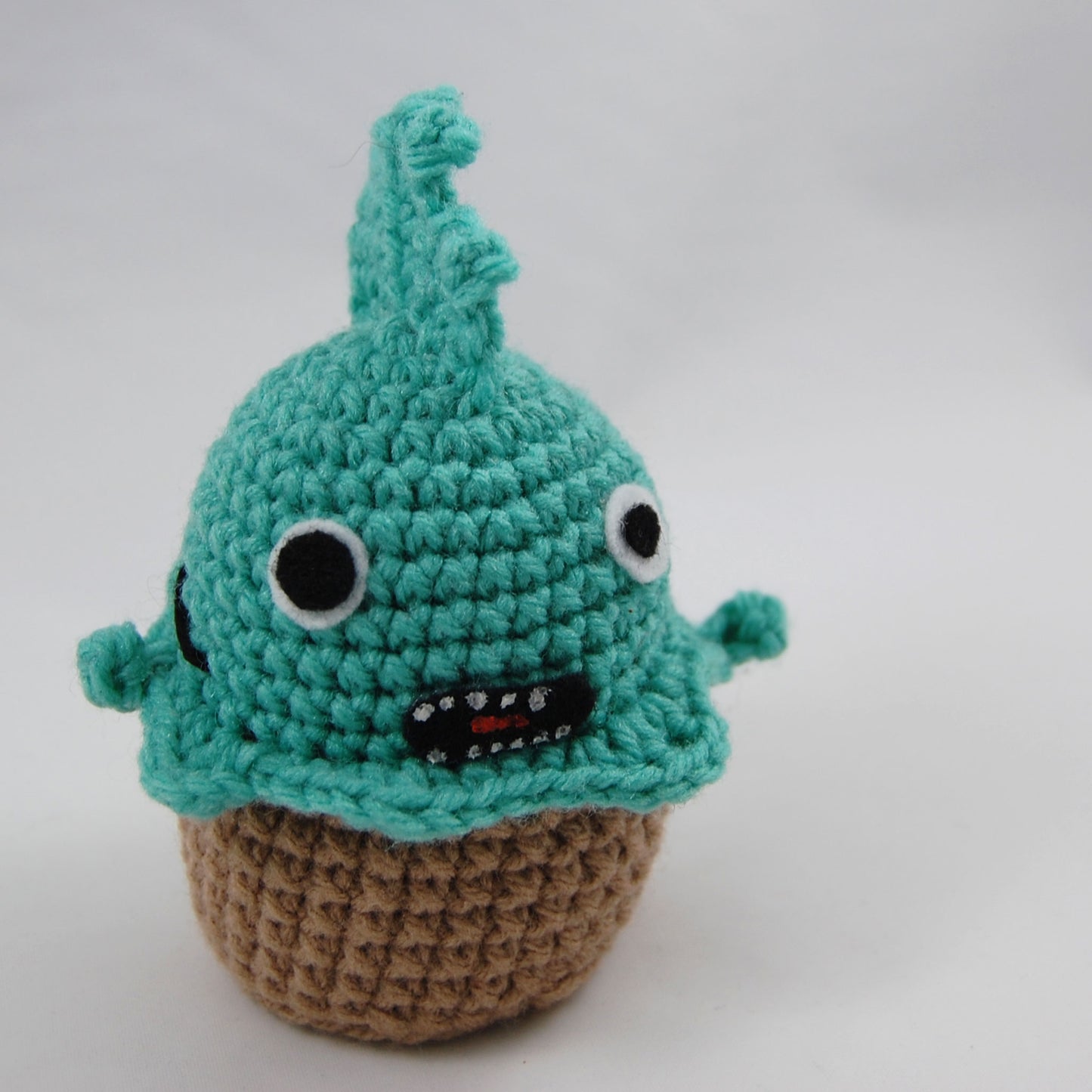 Fish Man Crochet Cupcake