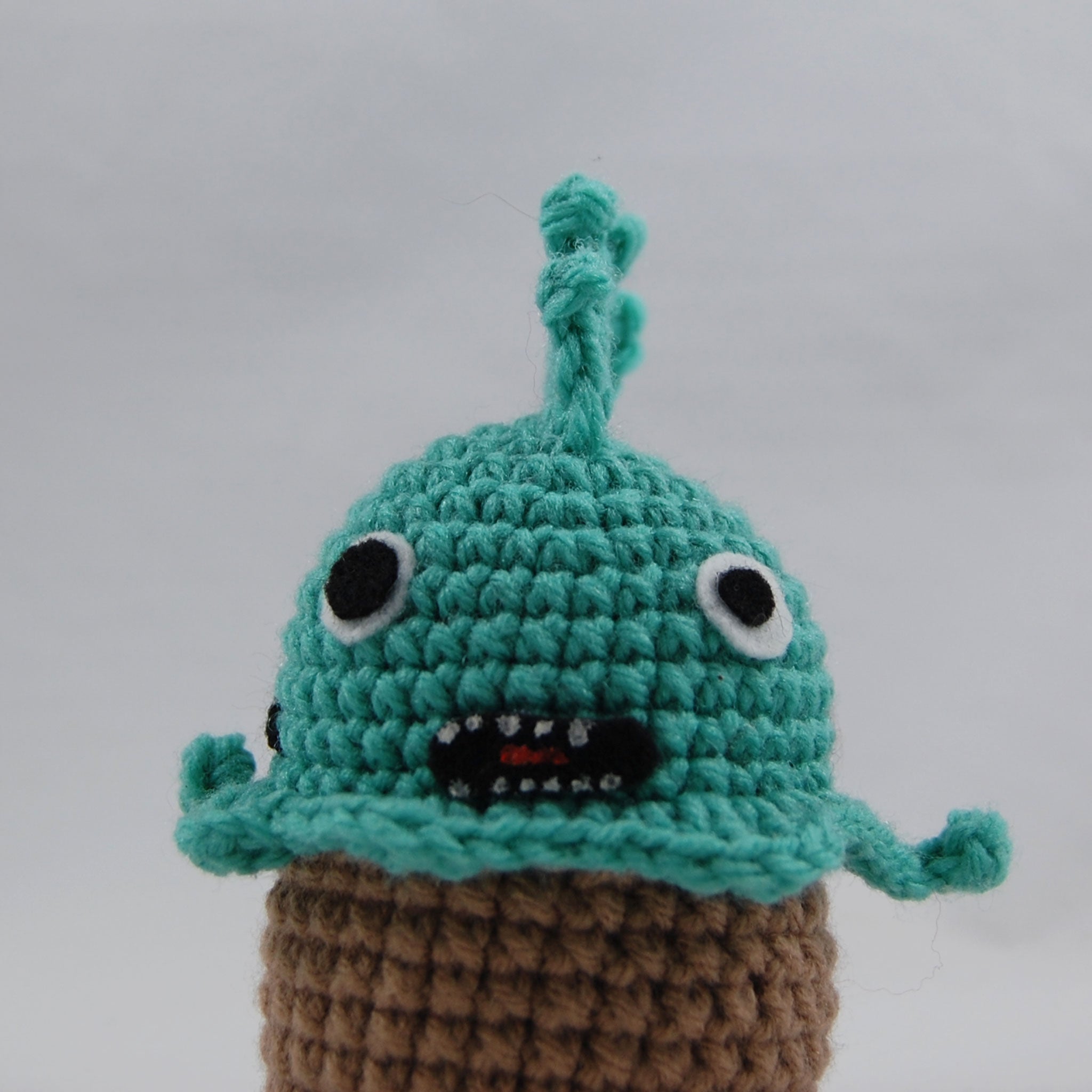 Fish Man Crochet Cupcake
