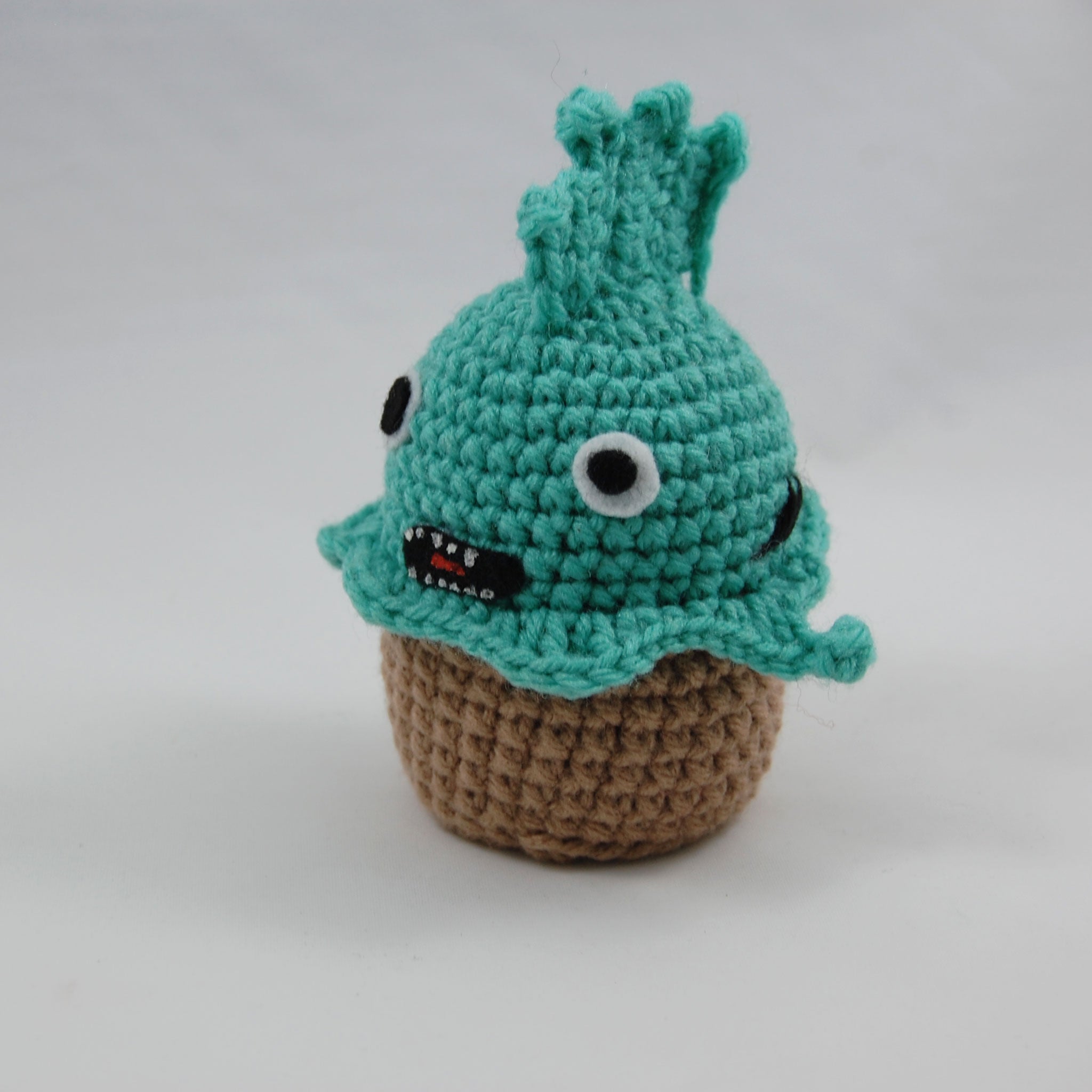 Fish Man Crochet Cupcake