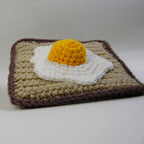 Fried Egg on Toast Crochet Pattern