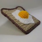 Fried Egg on Toast Crochet Pattern