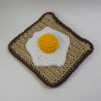 Fried Egg on Toast Crochet Pattern