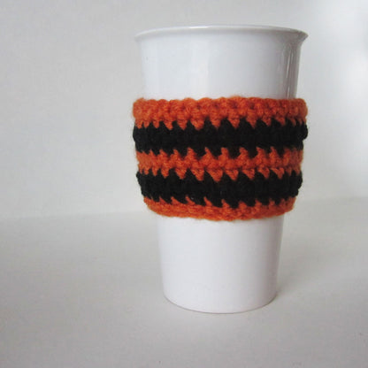 Halloween Stripes Mug Cozy