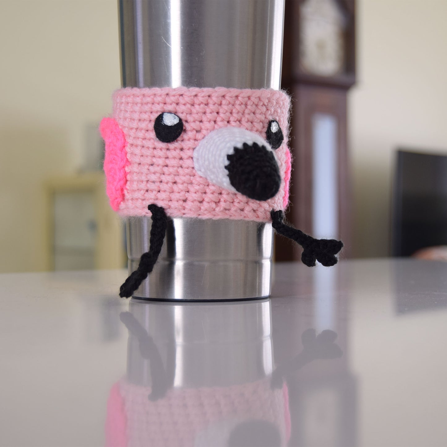 Pink Flamingo Cup Cozy