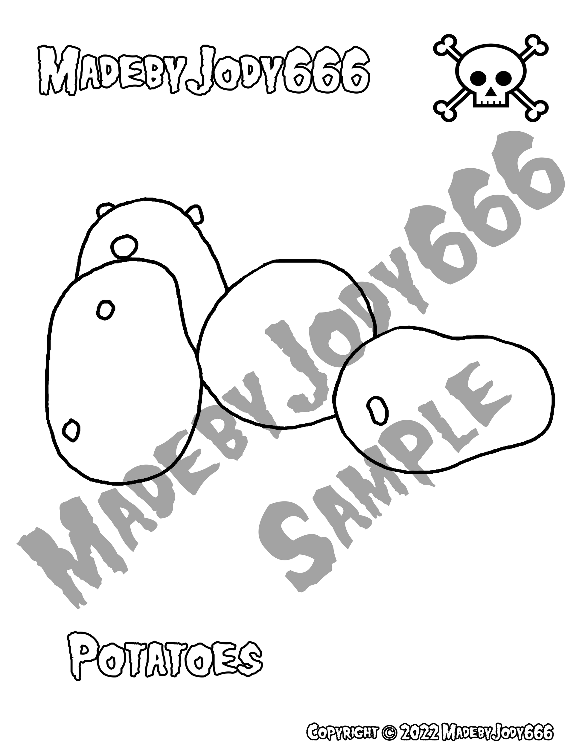 Potato Coloring Page