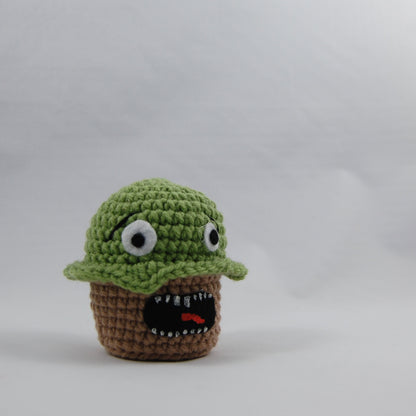 Screaming with Maggots Crochet Cupcake