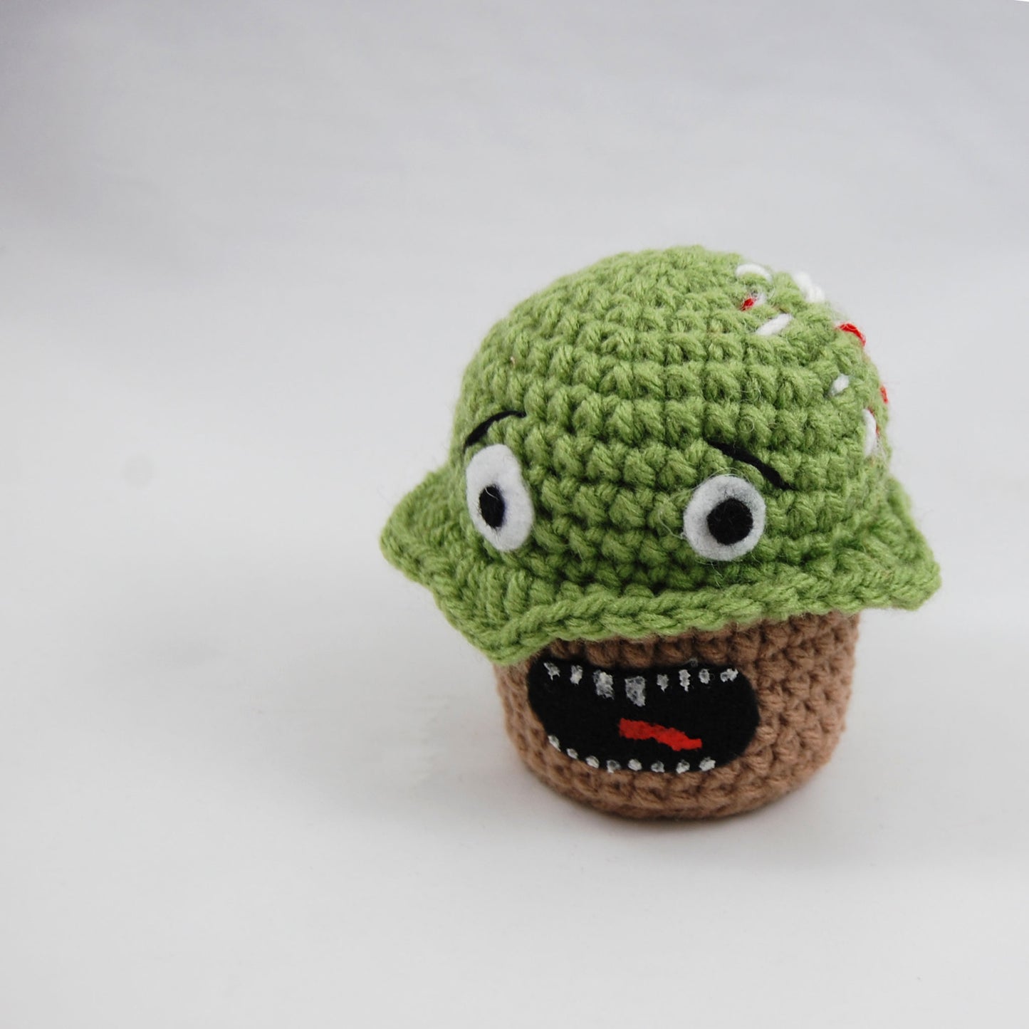 Screaming with Maggots Crochet Cupcake