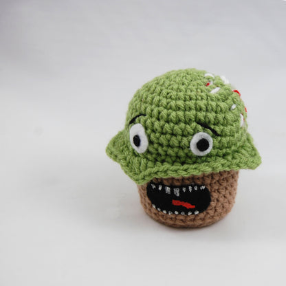 Screaming with Maggots Crochet Cupcake