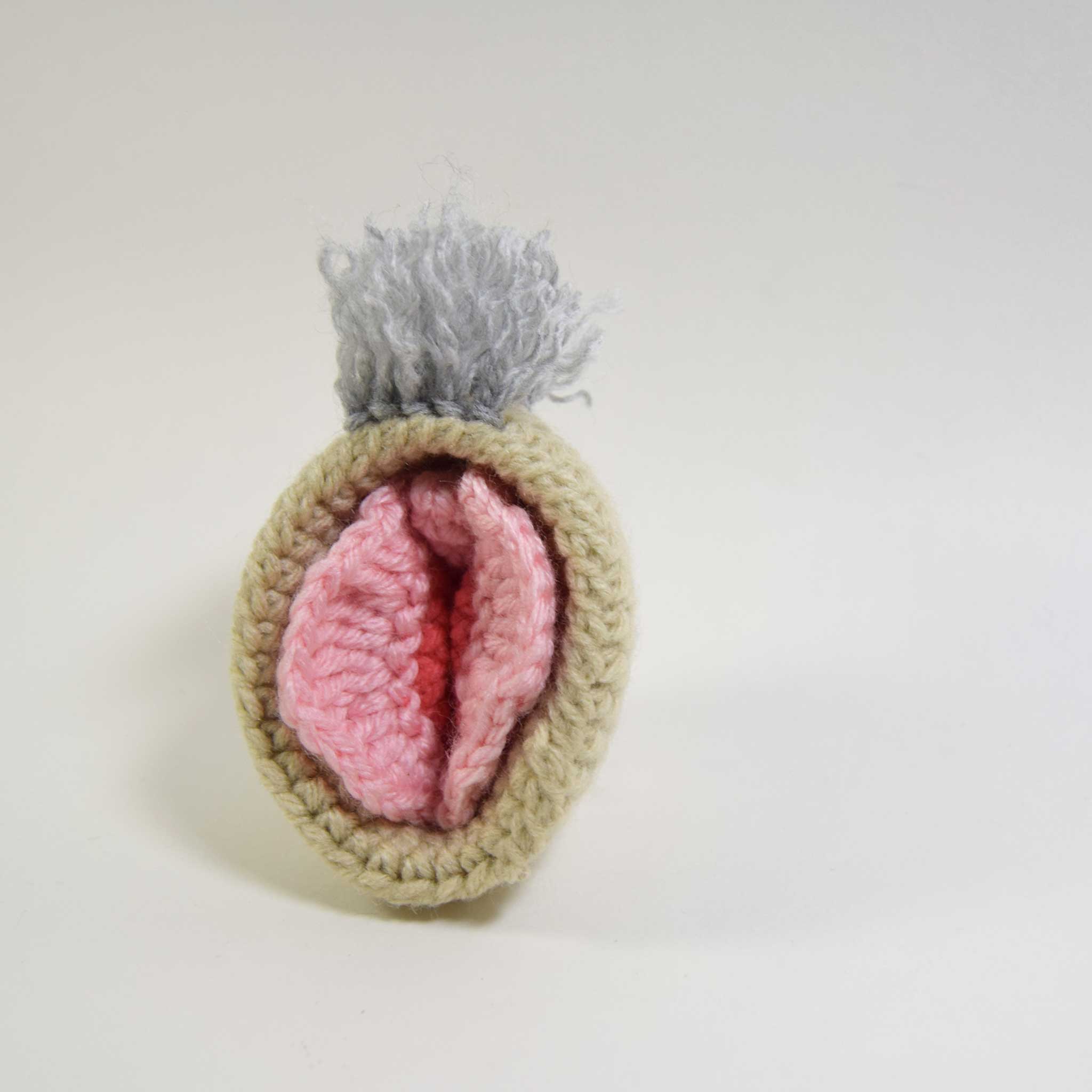 Crochet Va-Jay-Jay (Vulva) in Stunning Silver