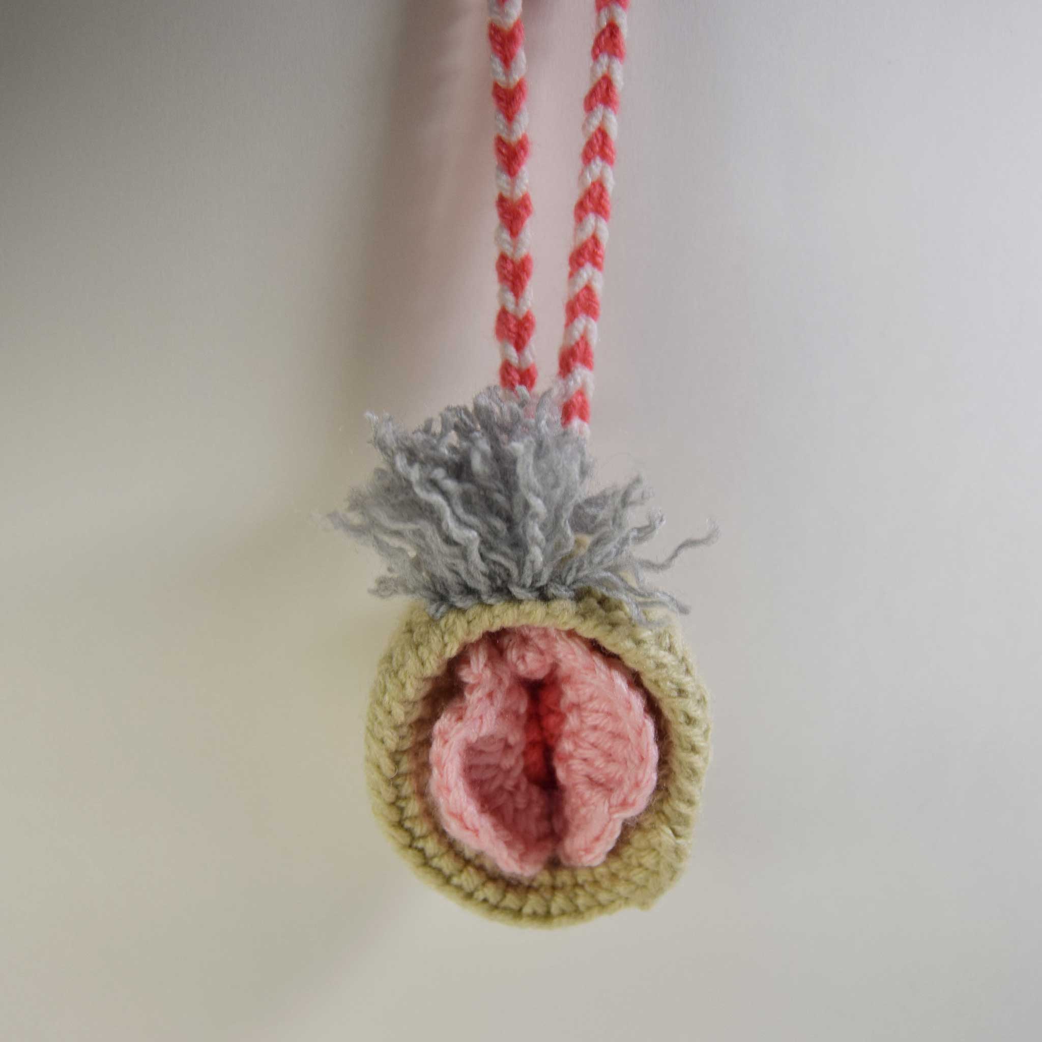 Crochet Va-Jay-Jay (Vulva) in Stunning Silver