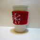 Snowflake Mug Cozy in Red