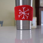Snowflake Mug Cozy in Red