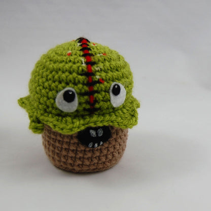 Splitting Headache Zombie Crochet Cupcake