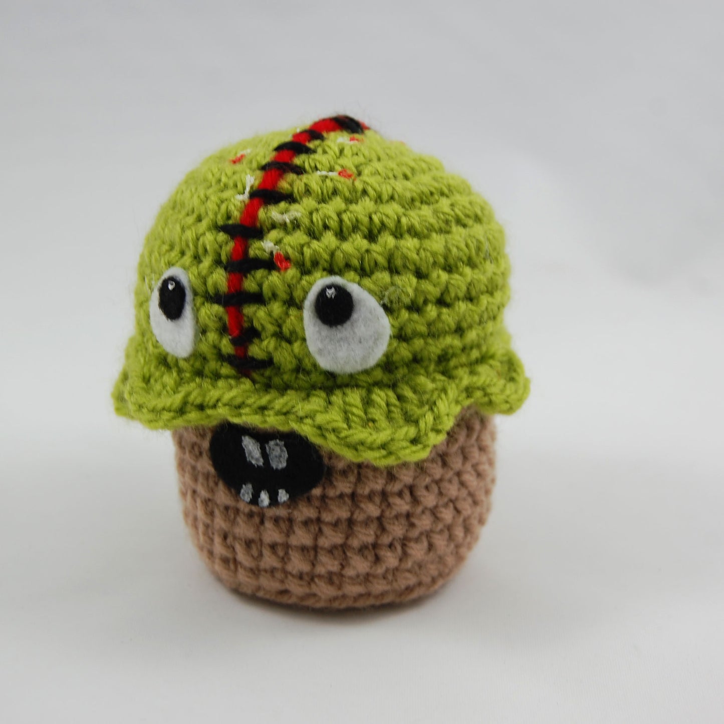 Splitting Headache Zombie Crochet Cupcake