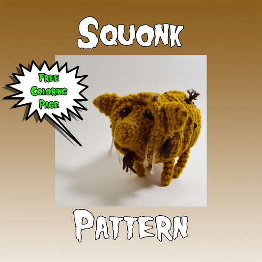 Squonk Crochet Pattern + Coloring Page