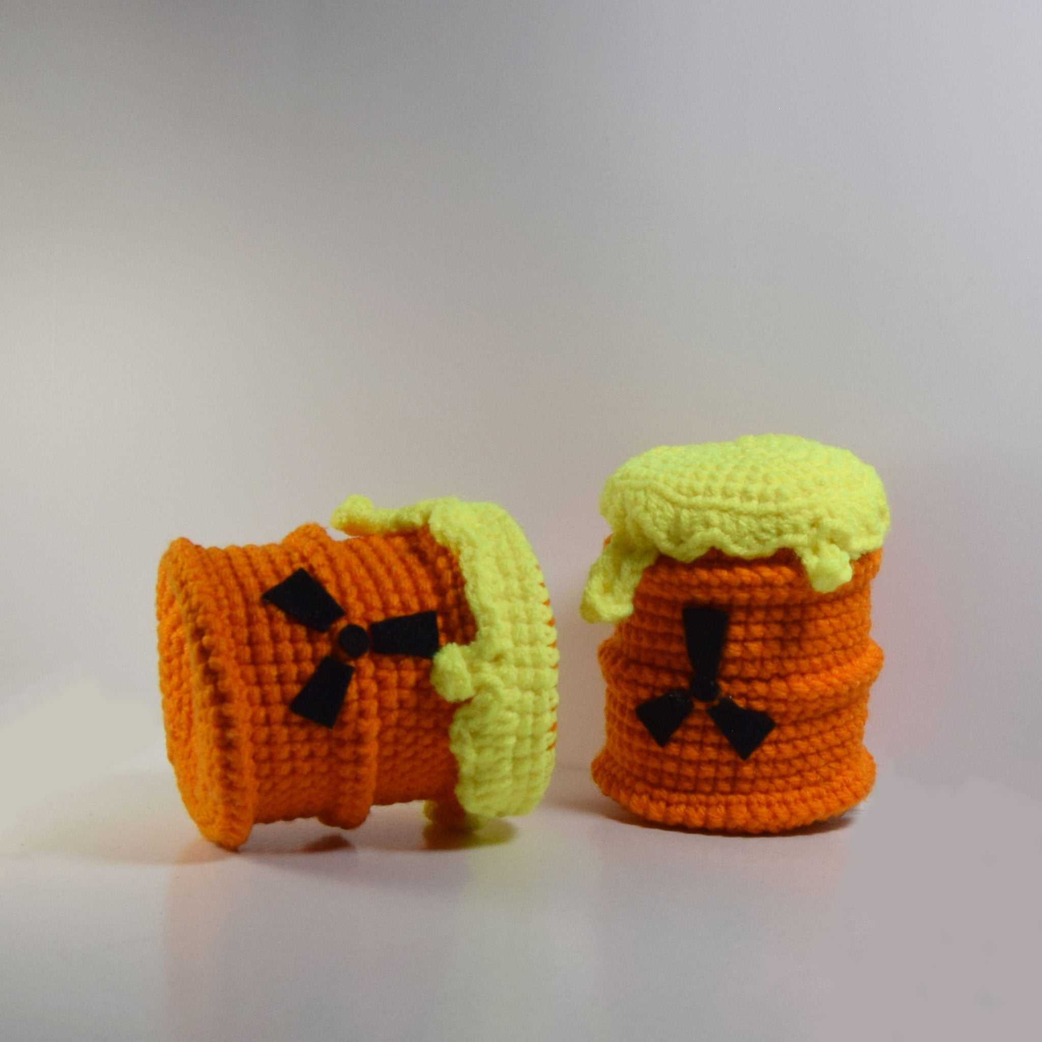 Toxic Waste Barrels Pattern + Coloring Page