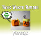 Toxic Waste Barrels Pattern + Coloring Page