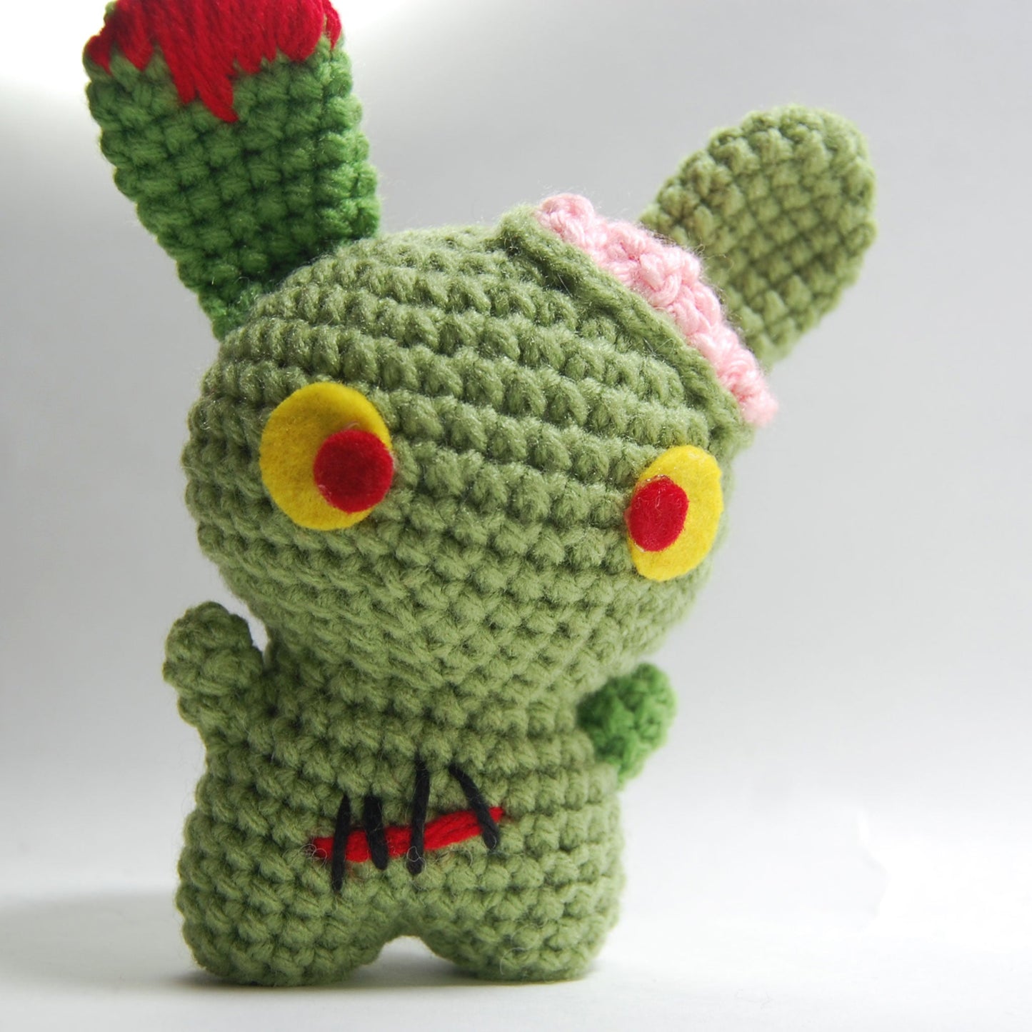 zombie bunny crocheted toy